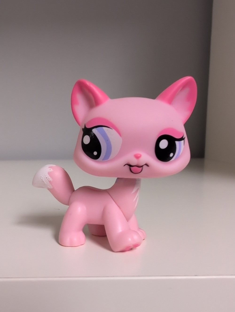 Littlest Pet Shop Pink Walking Cat #1312 Authentic Hasbro Y2K Collectible